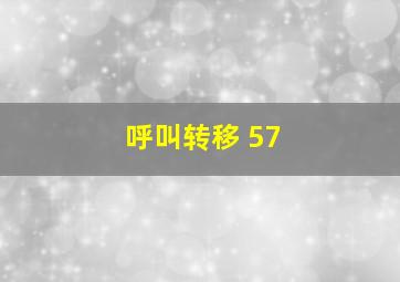 呼叫转移 57